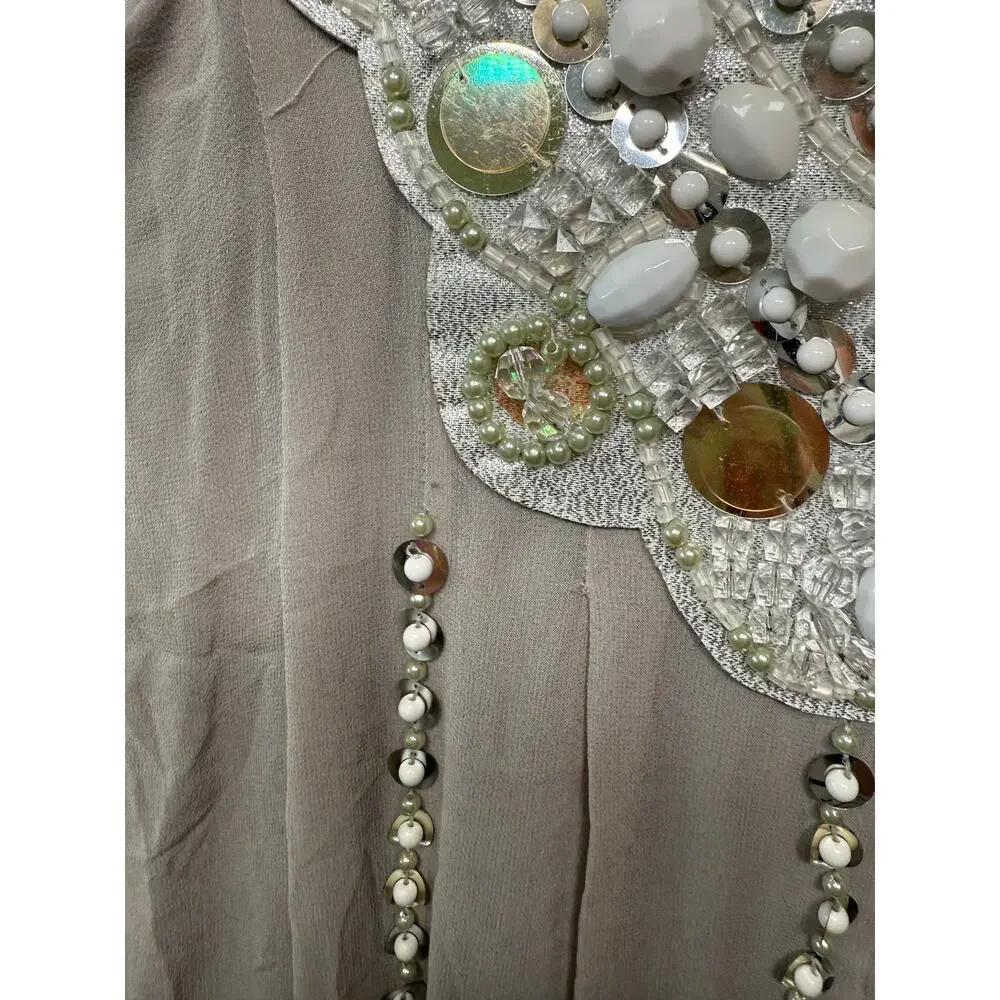 Sue Wong Nocturne Vintage Silk Beaded Cocktail Dress, Size 6 - Picture 7 of 8